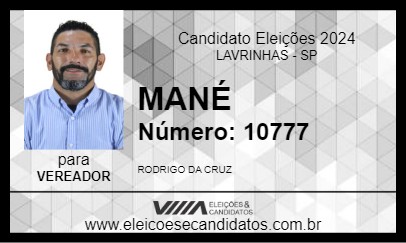 Candidato MANÉ 2024 - LAVRINHAS - Eleições