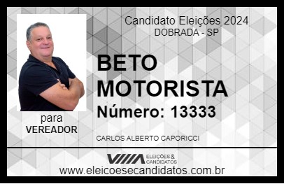 Candidato BETO MOTORISTA 2024 - DOBRADA - Eleições