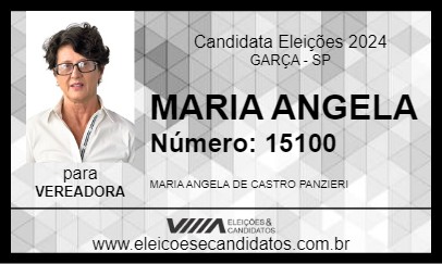 Candidato MARIA ANGELA 2024 - GARÇA - Eleições