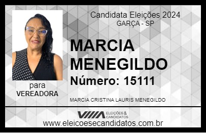 Candidato MARCIA MENEGILDO 2024 - GARÇA - Eleições