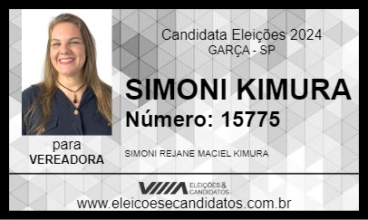 Candidato SIMONI KIMURA 2024 - GARÇA - Eleições