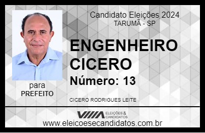 Candidato ENGENHEIRO CICERO 2024 - TARUMÃ - Eleições