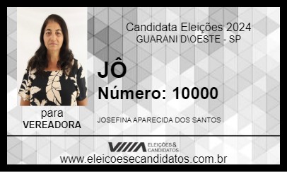 Candidato JÔ 2024 - GUARANI D\OESTE - Eleições