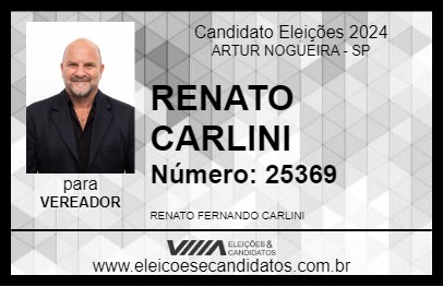 Candidato RENATO CARLINI 2024 - ARTUR NOGUEIRA - Eleições