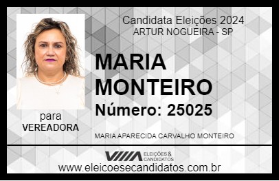 Candidato MARIA MONTEIRO 2024 - ARTUR NOGUEIRA - Eleições