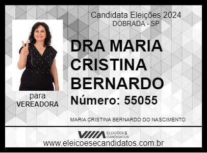 Candidato DRA MARIA CRISTINA BERNARDO 2024 - DOBRADA - Eleições