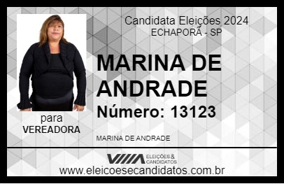 Candidato MARINA DE ANDRADE 2024 - ECHAPORÃ - Eleições