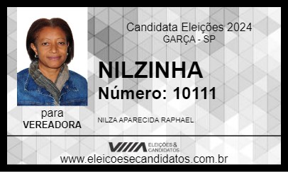 Candidato NILZINHA 2024 - GARÇA - Eleições