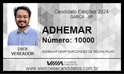 Candidato ADHEMAR FILHO 2024 - GARÇA - Eleições