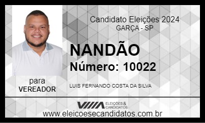 Candidato NANDÃO 2024 - GARÇA - Eleições