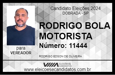 Candidato RODRIGO BOLA MOTORISTA 2024 - DOBRADA - Eleições