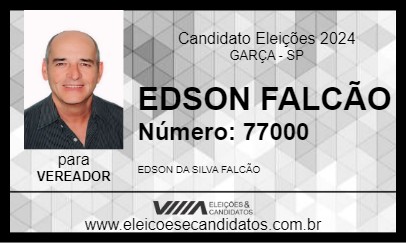 Candidato EDSON FALCÃO 2024 - GARÇA - Eleições