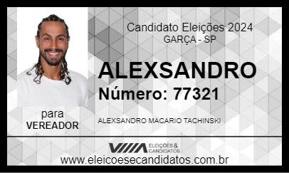 Candidato ALEXSANDRO 2024 - GARÇA - Eleições