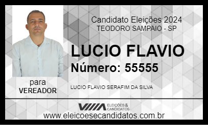 Candidato LUCIO FLAVIO 2024 - TEODORO SAMPAIO - Eleições