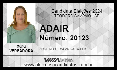 Candidato ADAIR 2024 - TEODORO SAMPAIO - Eleições