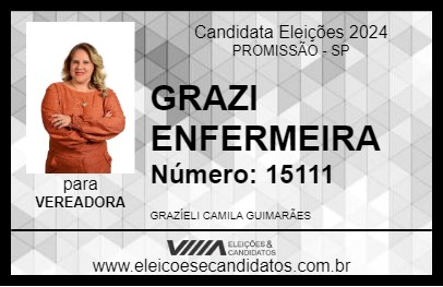 Candidato GRAZI ENFERMEIRA 2024 - PROMISSÃO - Eleições