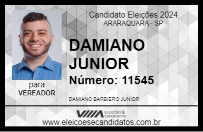 Candidato DAMIANO JUNIOR 2024 - ARARAQUARA - Eleições