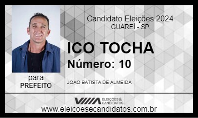 Candidato ICO TOCHA 2024 - GUAREÍ - Eleições