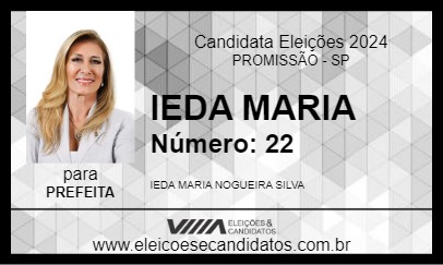 Candidato IEDA MARIA 2024 - PROMISSÃO - Eleições