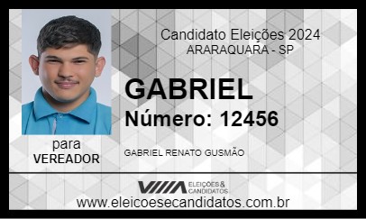 Candidato GABRIEL 2024 - ARARAQUARA - Eleições