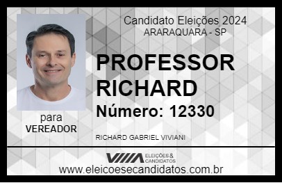 Candidato PROFESSOR RICHARD 2024 - ARARAQUARA - Eleições