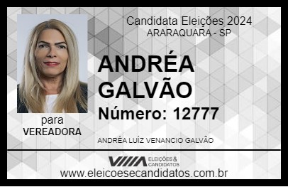 Candidato ANDRÉA GALVÃO 2024 - ARARAQUARA - Eleições