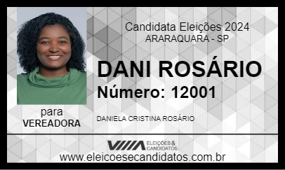 Candidato DANI ROSÁRIO 2024 - ARARAQUARA - Eleições