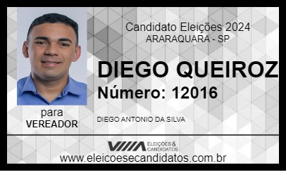 Candidato DIEGO QUEIROZ 2024 - ARARAQUARA - Eleições