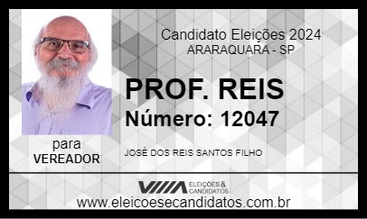 Candidato PROF. REIS 2024 - ARARAQUARA - Eleições