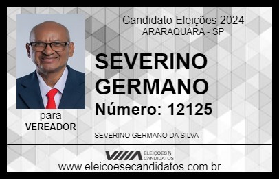 Candidato SEVERINO GERMANO 2024 - ARARAQUARA - Eleições