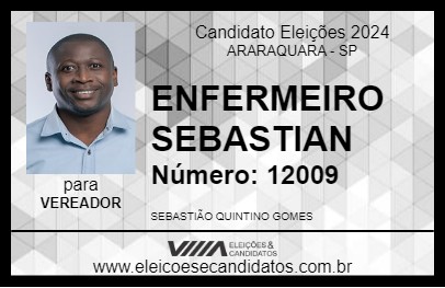 Candidato ENFERMEIRO SEBASTIAN 2024 - ARARAQUARA - Eleições