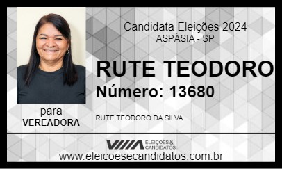 Candidato RUTE TEODORO 2024 - ASPÁSIA - Eleições