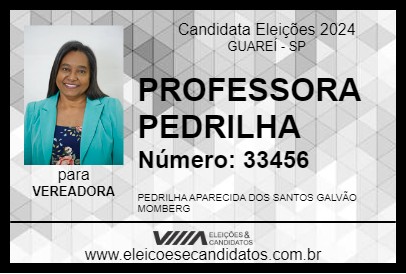 Candidato PROFESSORA PEDRILHA 2024 - GUAREÍ - Eleições