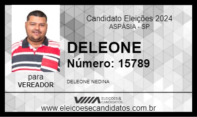 Candidato DELEONE 2024 - ASPÁSIA - Eleições