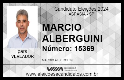 Candidato MARCIO ALBERGUINI 2024 - ASPÁSIA - Eleições