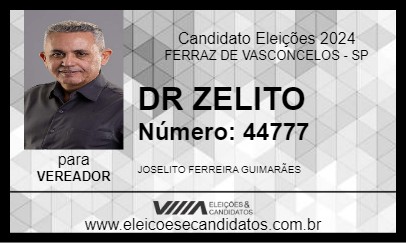 Candidato DR ZELITO 2024 - FERRAZ DE VASCONCELOS - Eleições