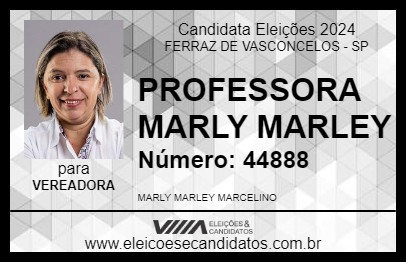 Candidato PROFESSORA MARLY MARLEY 2024 - FERRAZ DE VASCONCELOS - Eleições