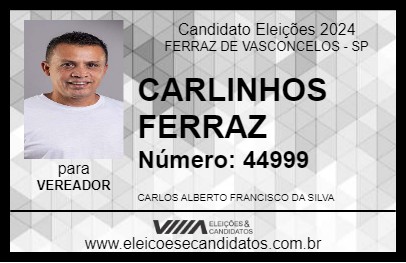 Candidato CARLINHOS FERRAZ 2024 - FERRAZ DE VASCONCELOS - Eleições