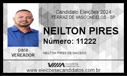 Candidato NEILTON PIRES 2024 - FERRAZ DE VASCONCELOS - Eleições