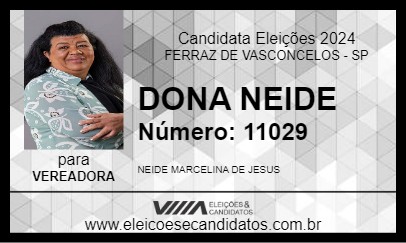 Candidato DONA NEIDE 2024 - FERRAZ DE VASCONCELOS - Eleições