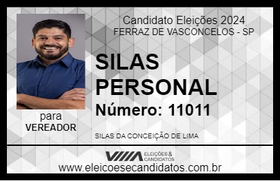 Candidato SILAS PERSONAL 2024 - FERRAZ DE VASCONCELOS - Eleições