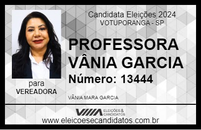 Candidato PROFESSORA VÂNIA GARCIA 2024 - VOTUPORANGA - Eleições