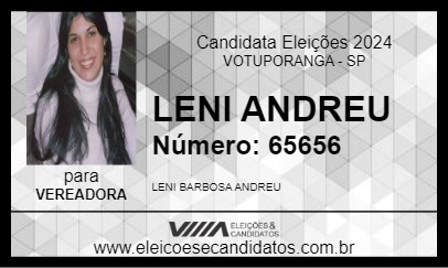 Candidato LENI ANDREU 2024 - VOTUPORANGA - Eleições