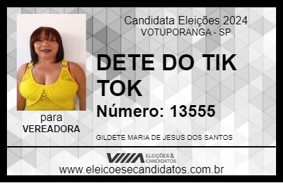 Candidato DETE DO TIK TOK 2024 - VOTUPORANGA - Eleições