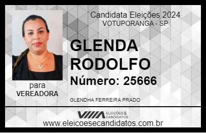 Candidato GLENDHA RODOLFO 2024 - VOTUPORANGA - Eleições