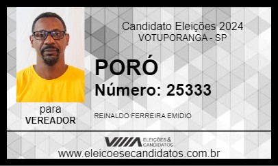 Candidato PORÓ 2024 - VOTUPORANGA - Eleições