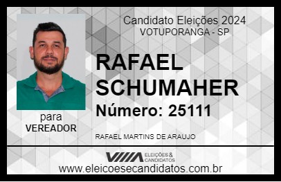 Candidato RAFAEL SCHUMAHER 2024 - VOTUPORANGA - Eleições