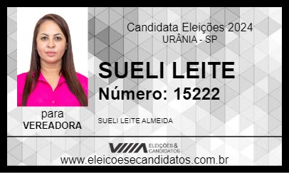 Candidato SUELI LEITE 2024 - URÂNIA - Eleições