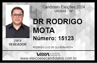 Candidato DR RODRIGO MOTA 2024 - URÂNIA - Eleições