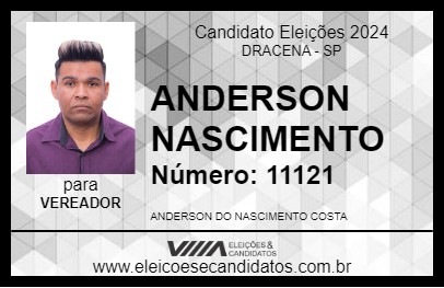 Candidato ANDERSON NASCIMENTO 2024 - DRACENA - Eleições